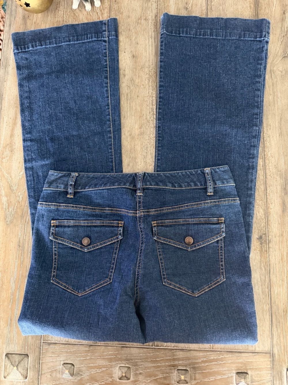 LOFT Women's Dark Blue Bootcut Jeans - Picture 5 of 8